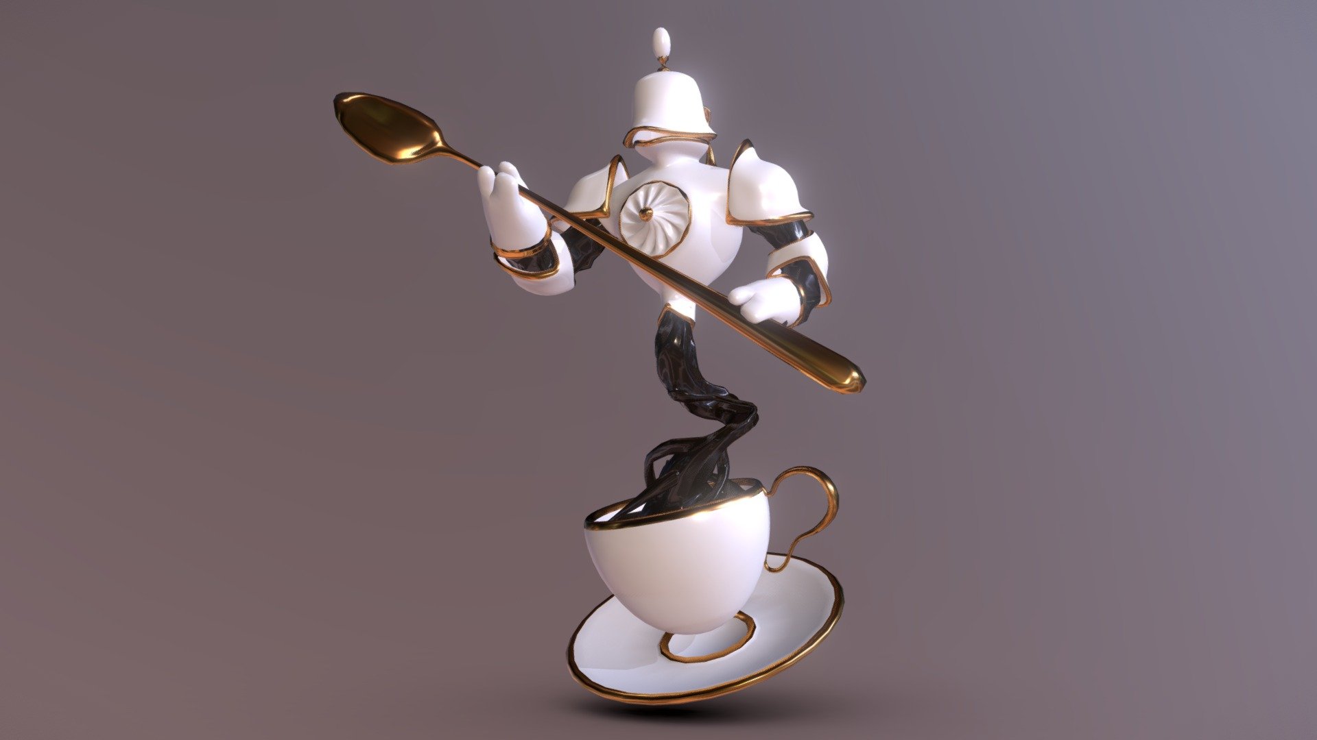 TeaCup Knight 3d model