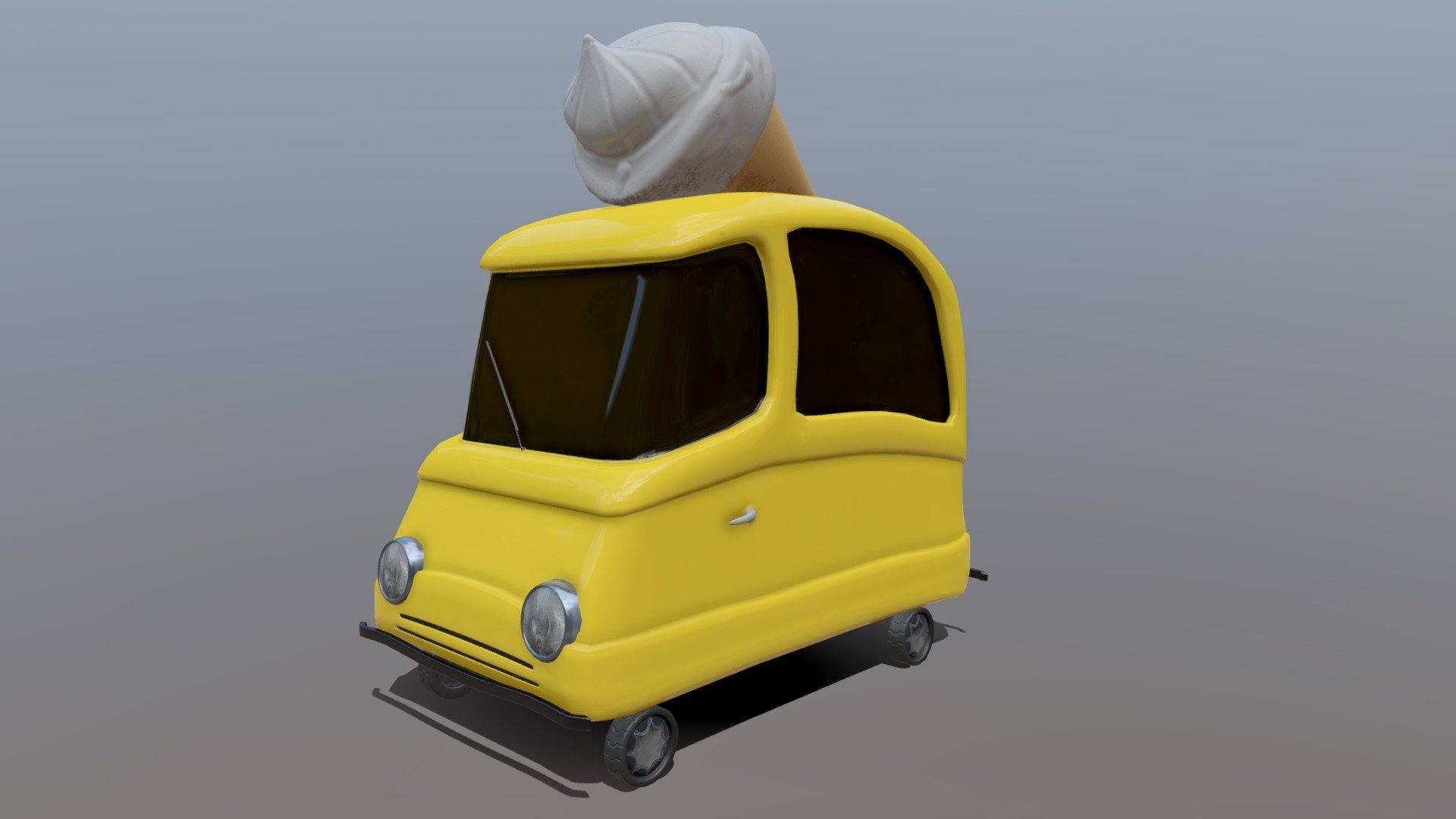 Cartoon car 3d model