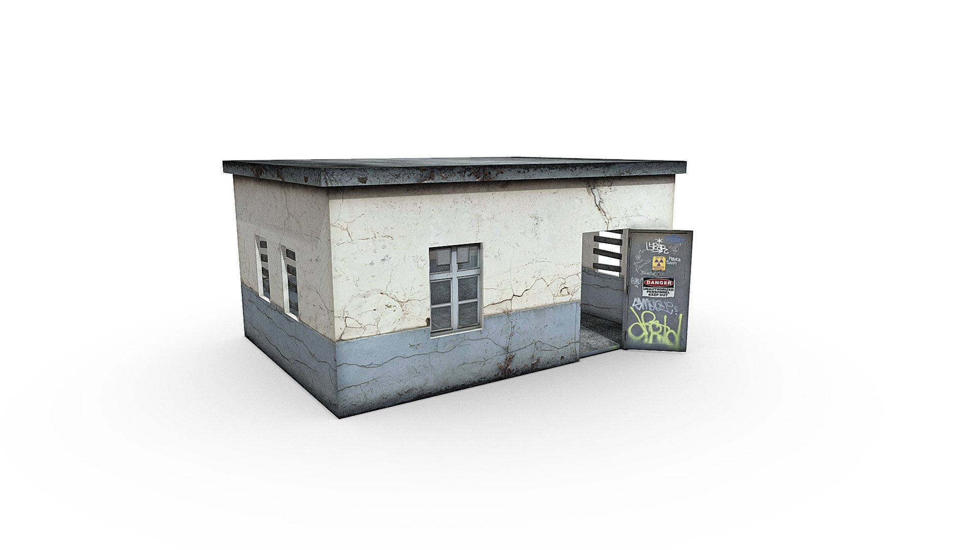 Old booth 3d model