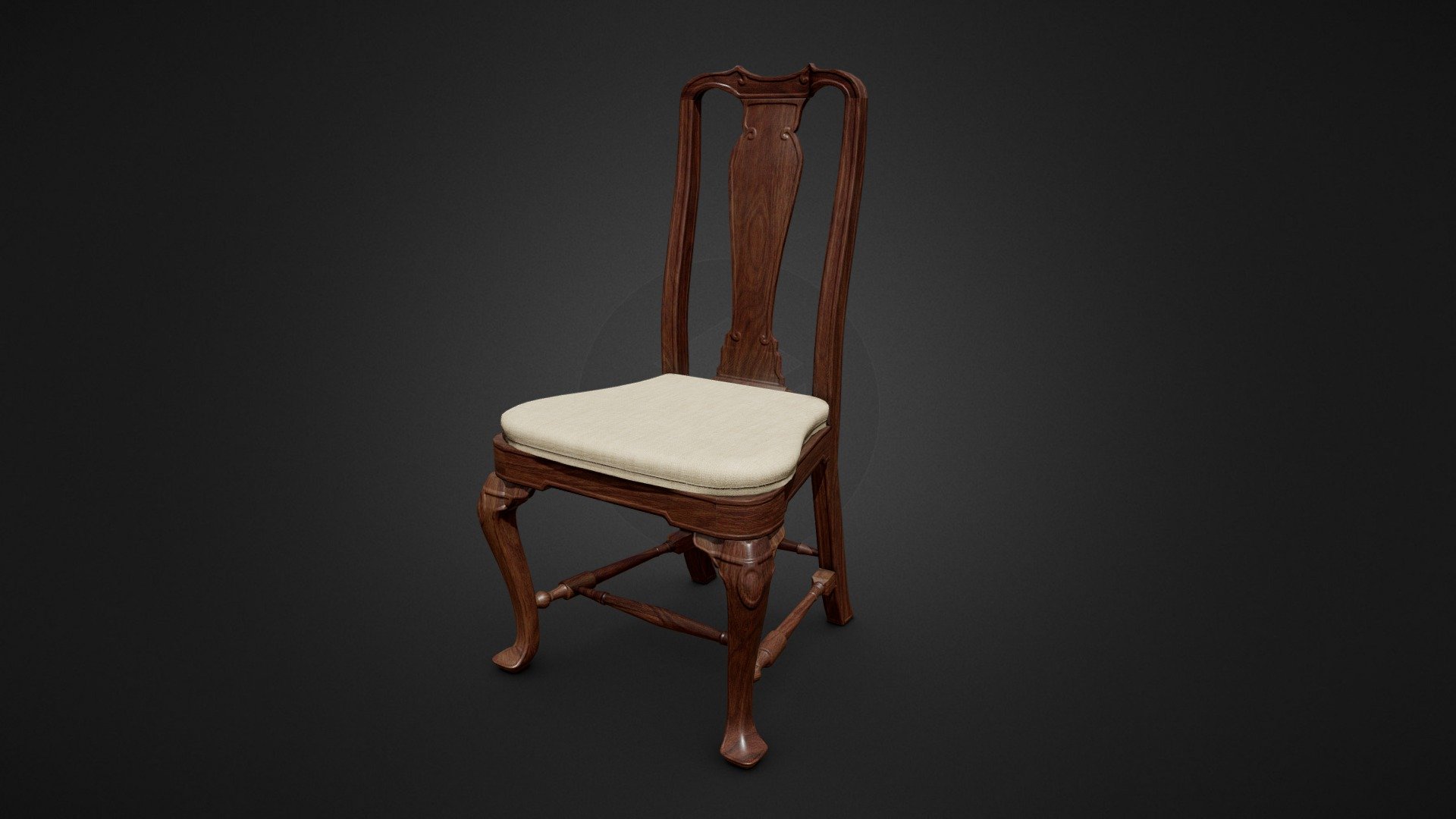 Queen Anne Side Chair 3d model