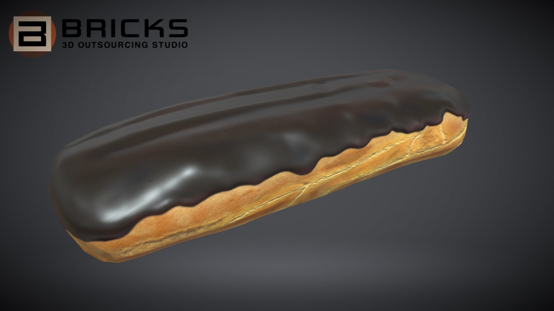 Chocolate Eclair 3d model