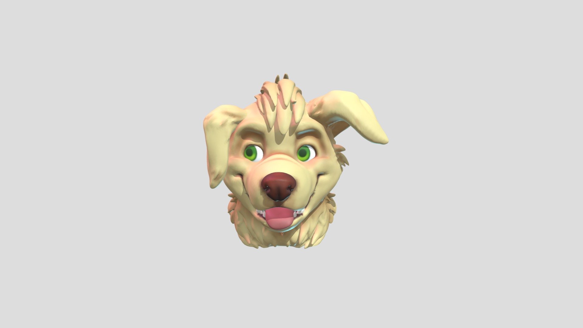 Cartoon Golden 3d model