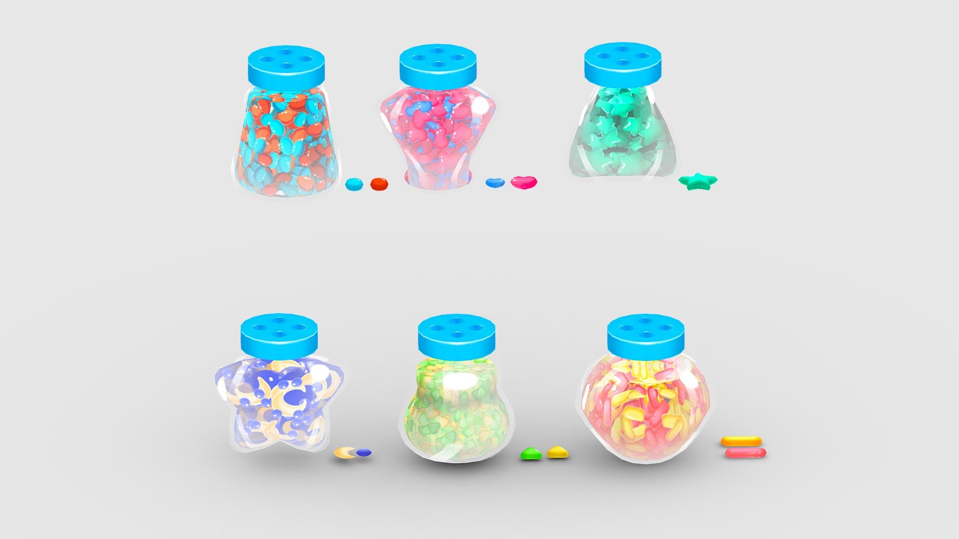 Cartoon Candies 3d model