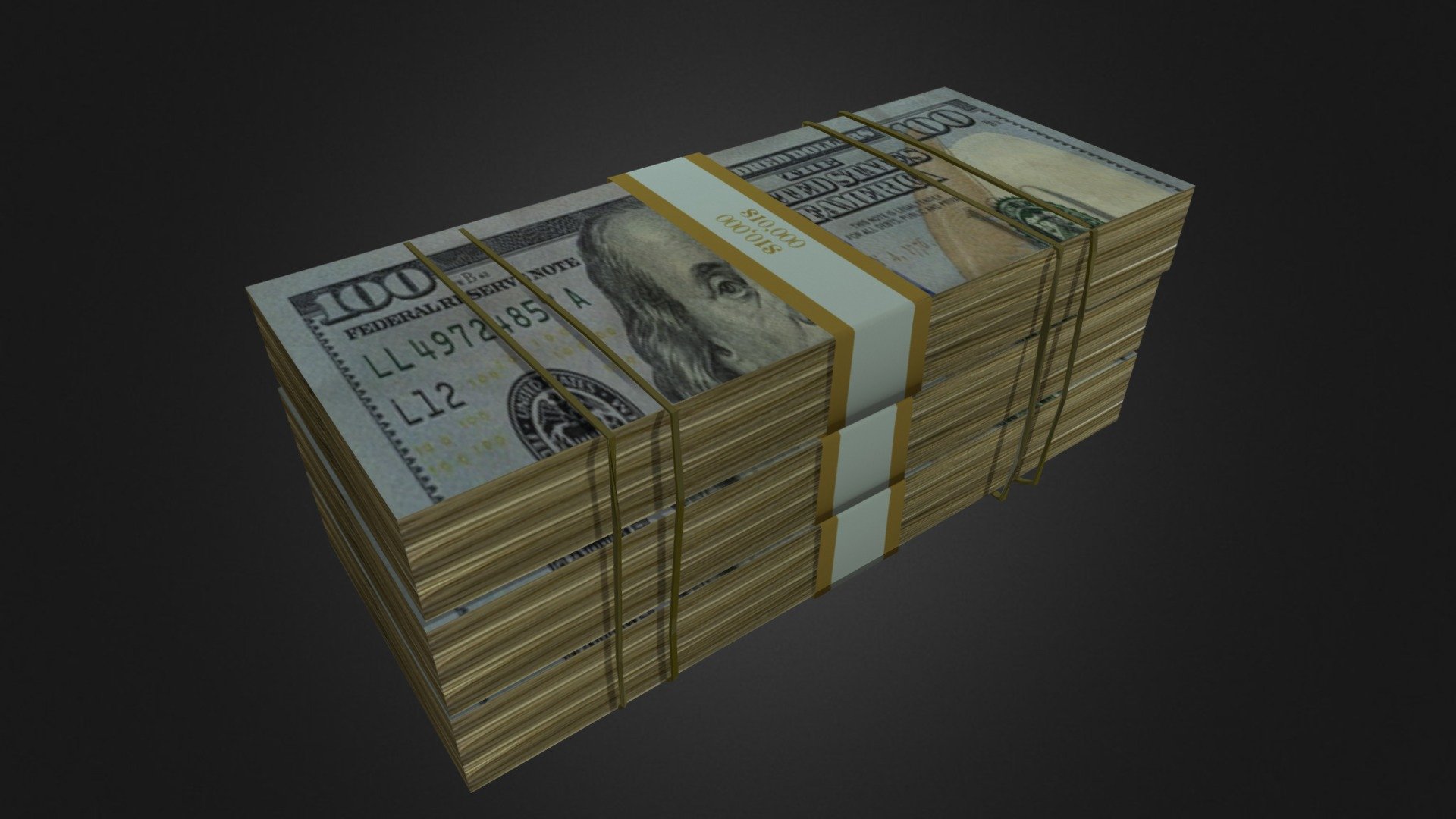 Stack Of Money model 3d model