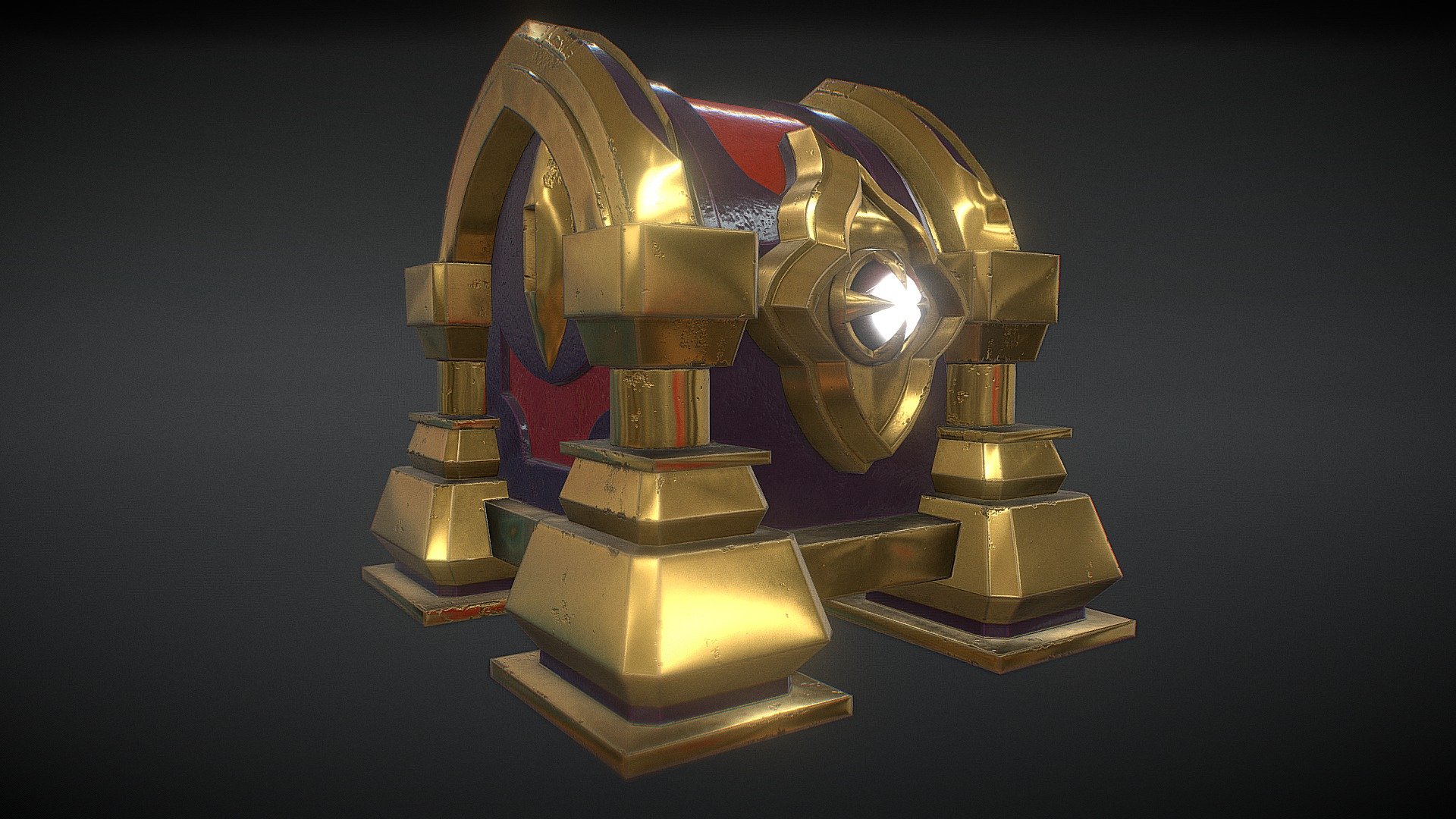 Paladins chest / game ready 3d model