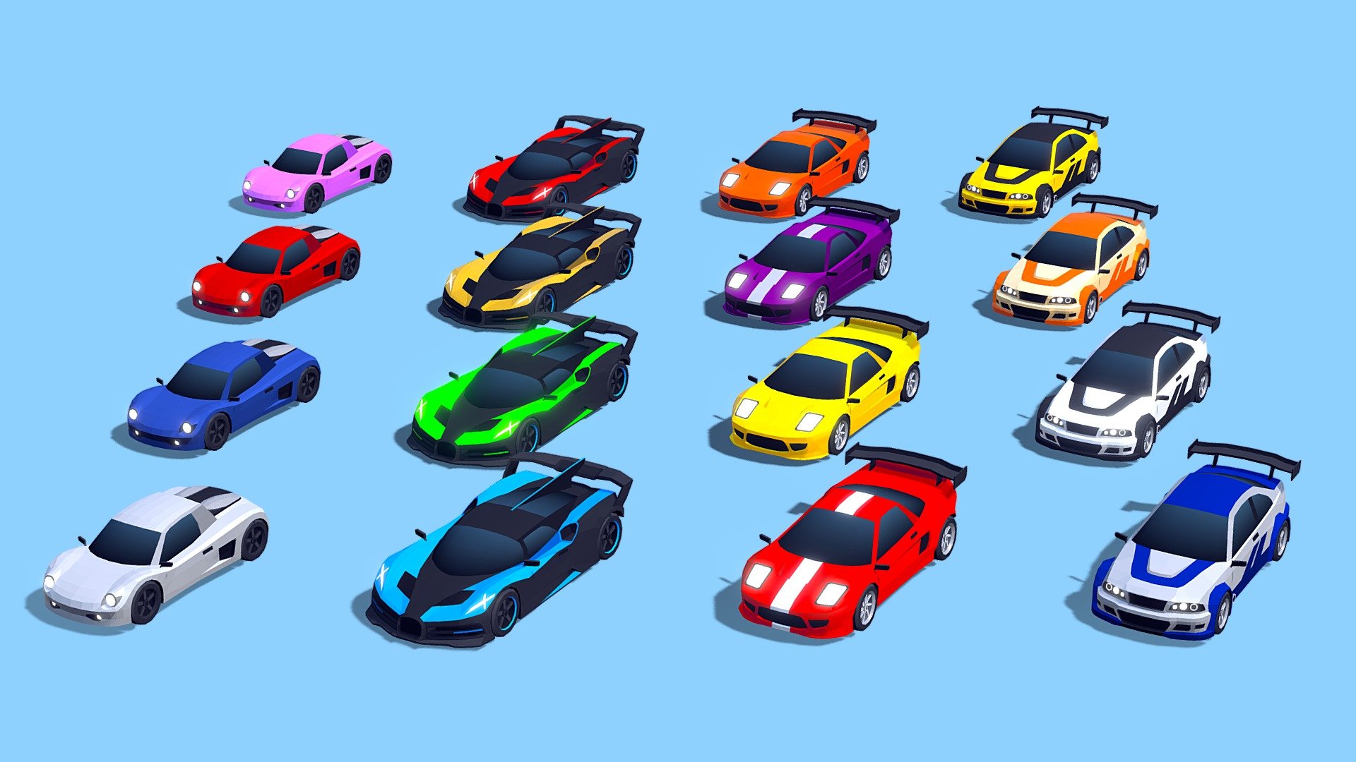 March 2023, Low Poly Cars 3d model