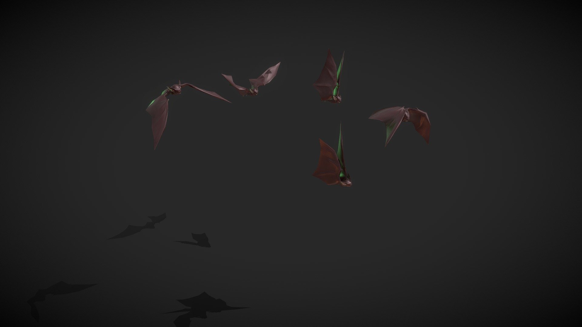 Animals: Bat Swarm 3d model