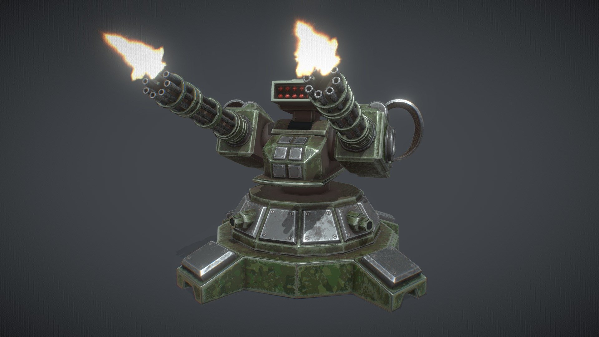 Minigun Tower Turret 3d model