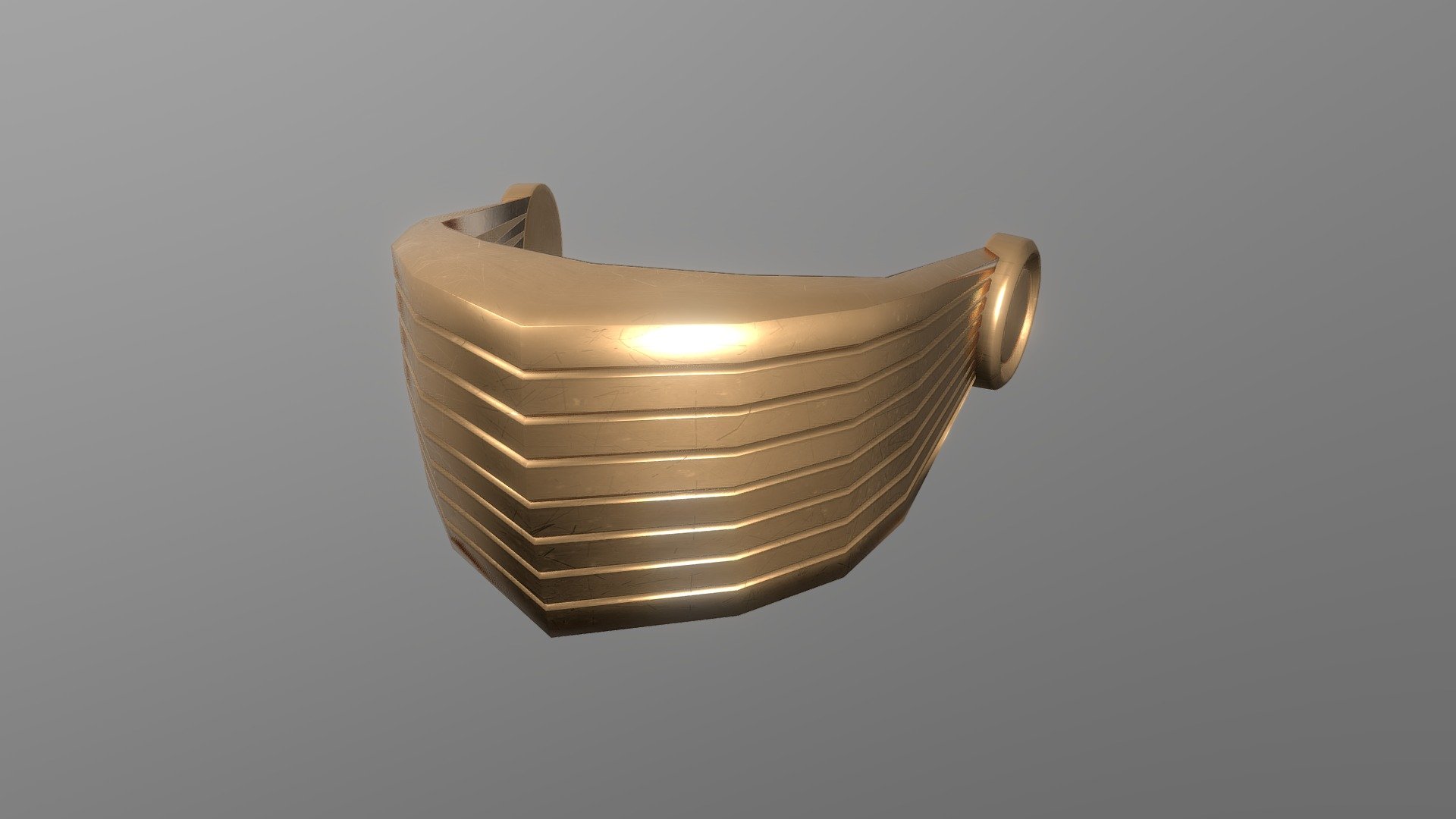 Striped Visor (Copper) 3d model