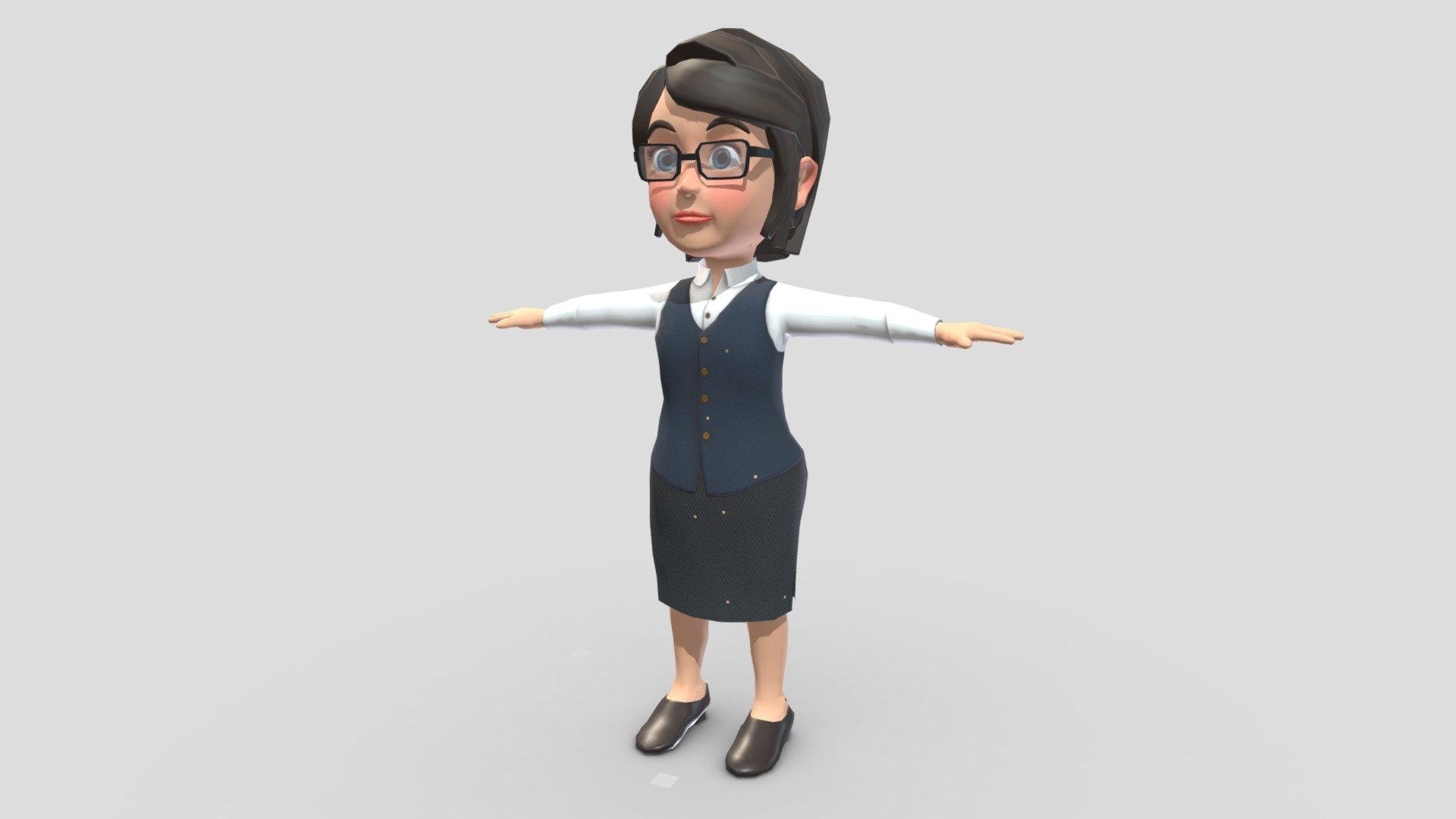 Cartoon Style Teacher 3d model