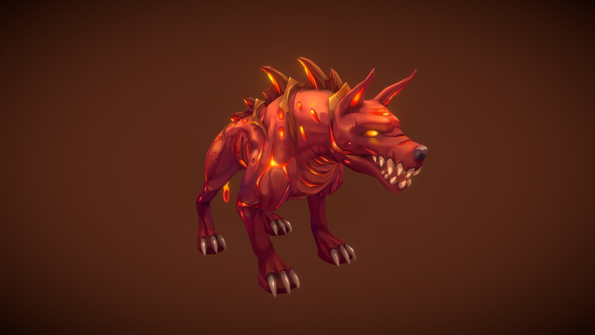 Stylized Fantasy Hell Hound 3d model