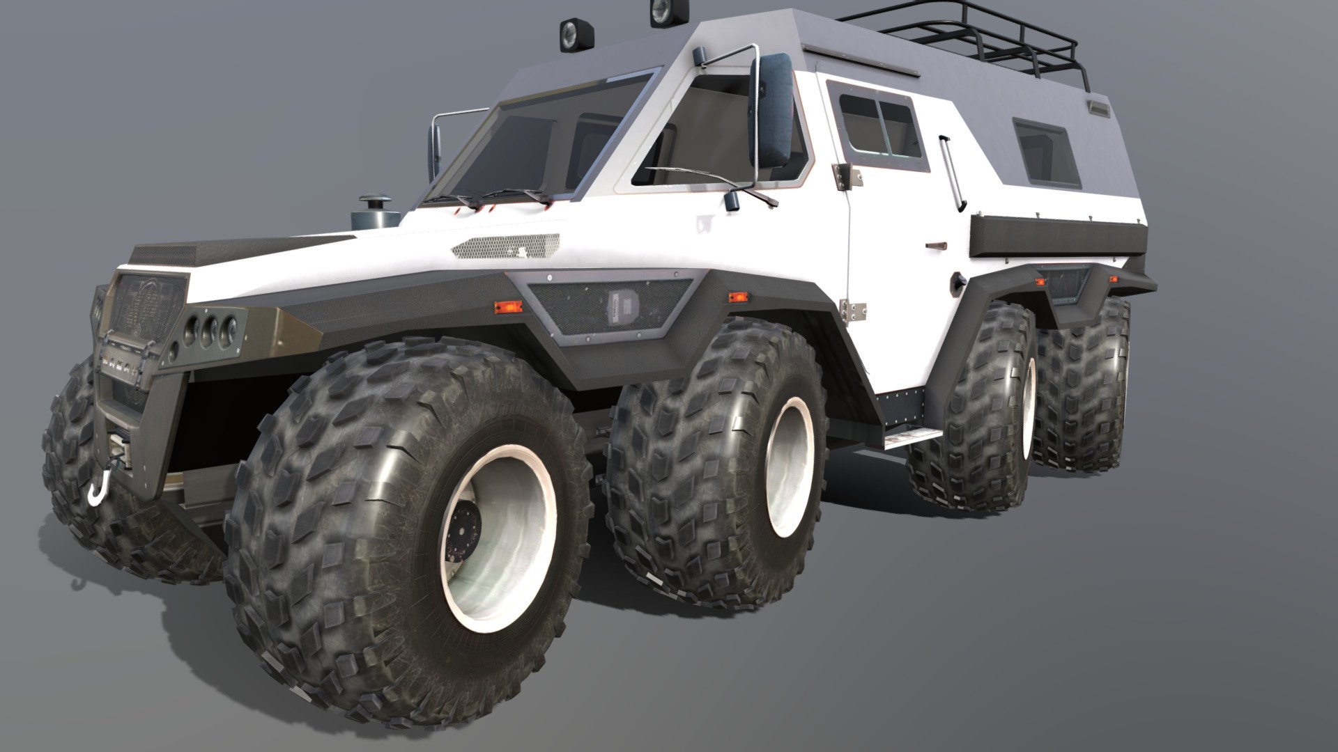 Amphibian truck Shaman 3d model