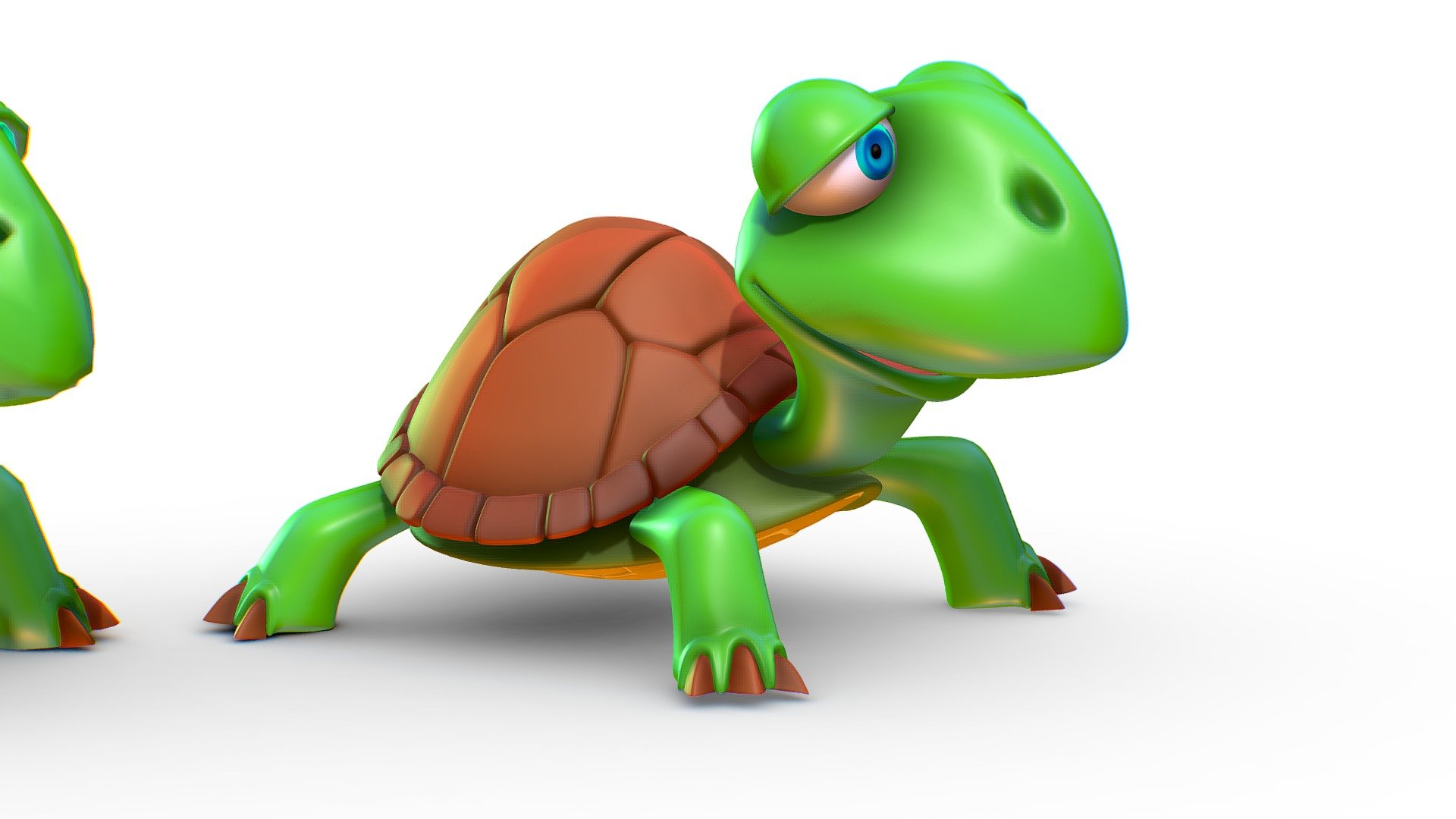 Hi-Poly Subdivision 3D Model Turtle Cartoon 3d model