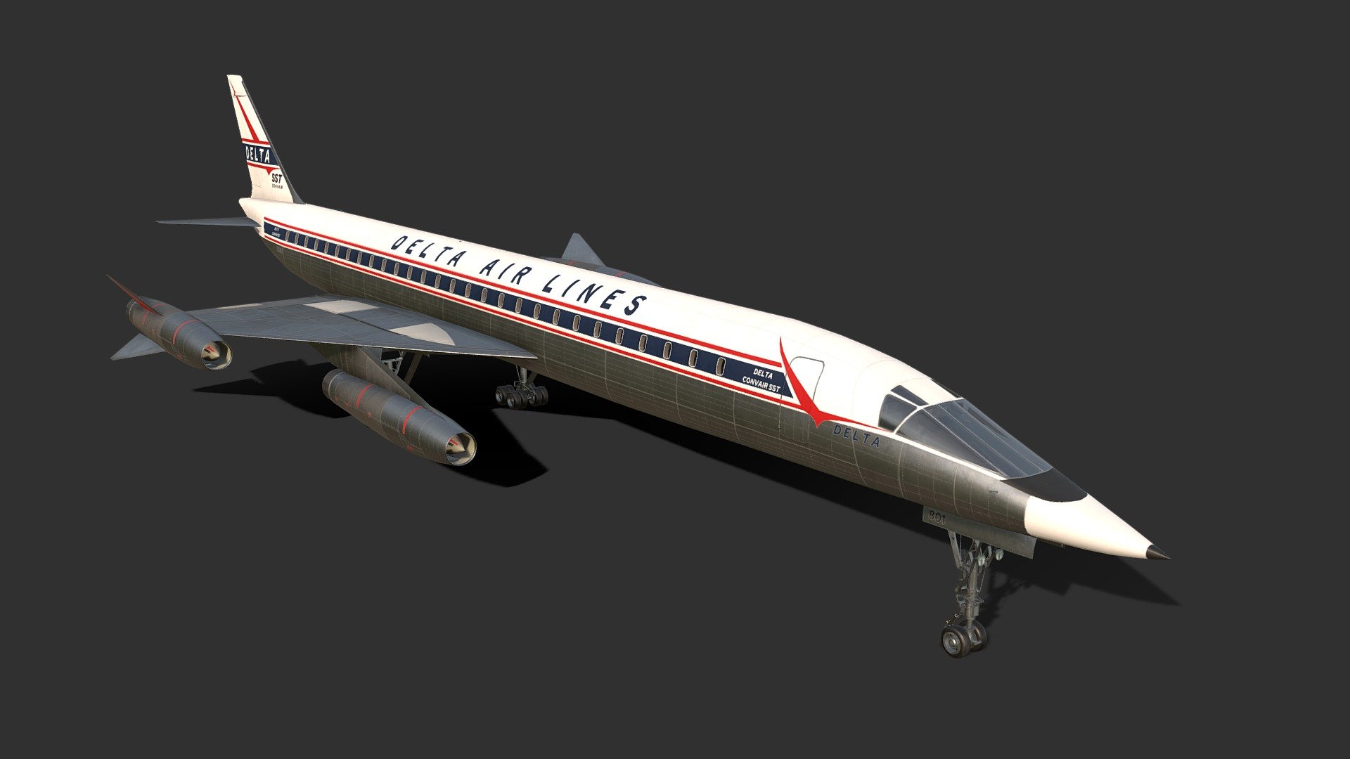 Convair 58-9 SST 3d model