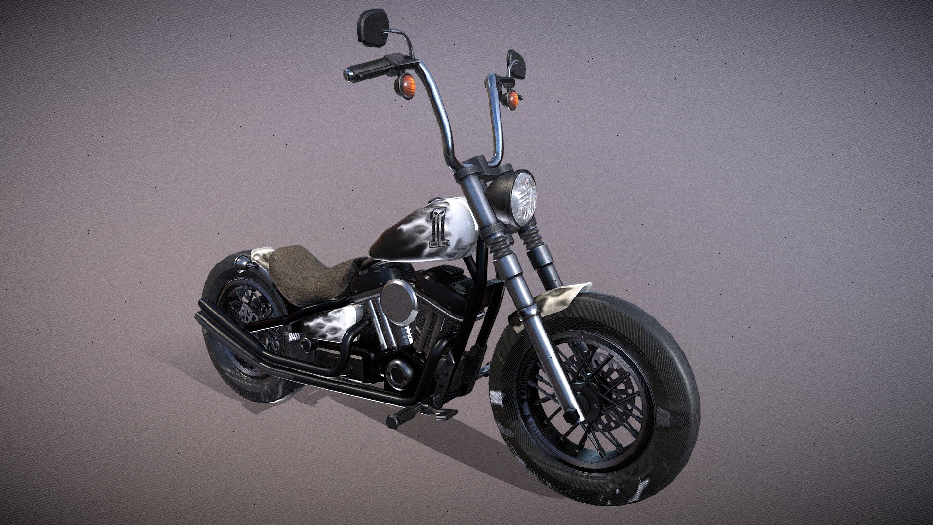 Custom Chopper 3d model