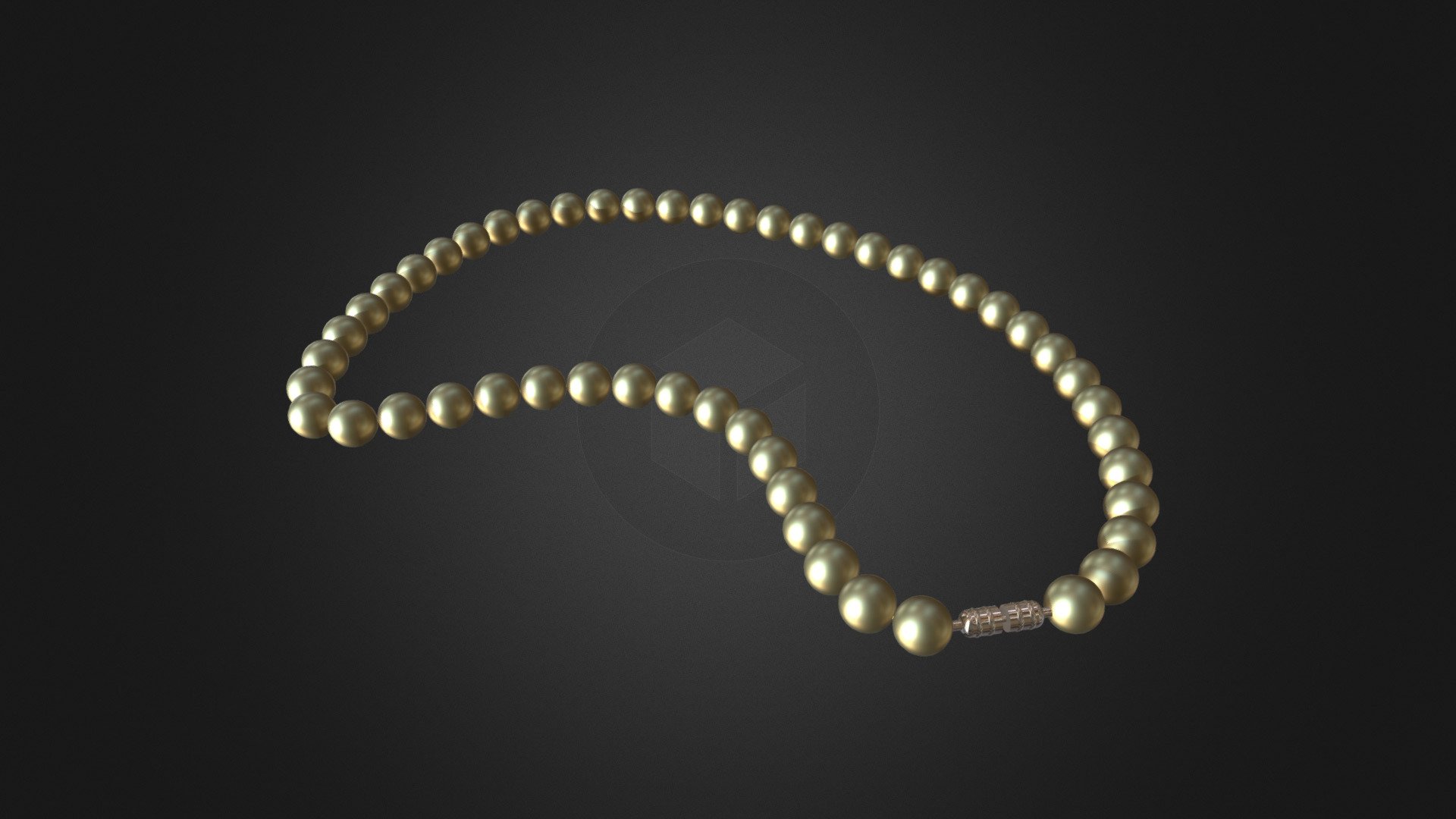 Pearl necklace 3d model