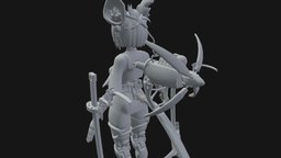 Samurai Cyber Girl (WIP)