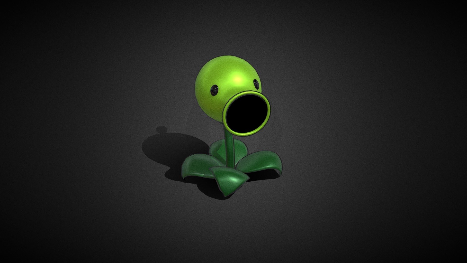 Peashooter (Plants vs. Zombies) 3d model