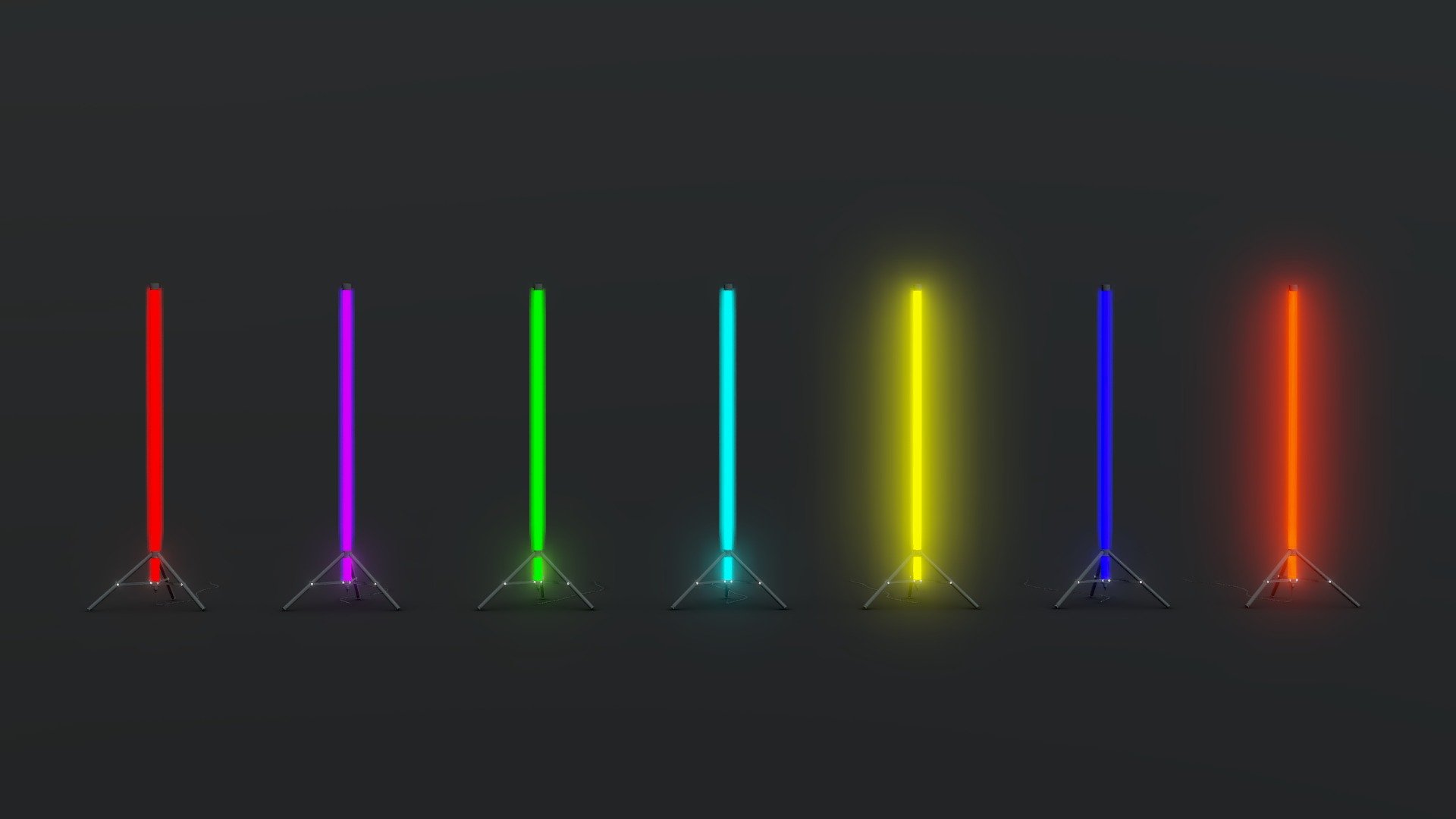 Neon Lamp Pack 3d model