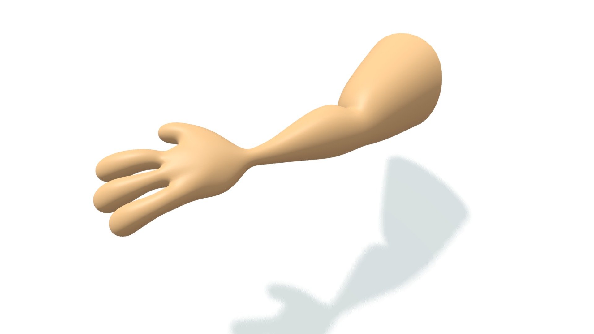 Cartoon Arm and Hand #543 3d model