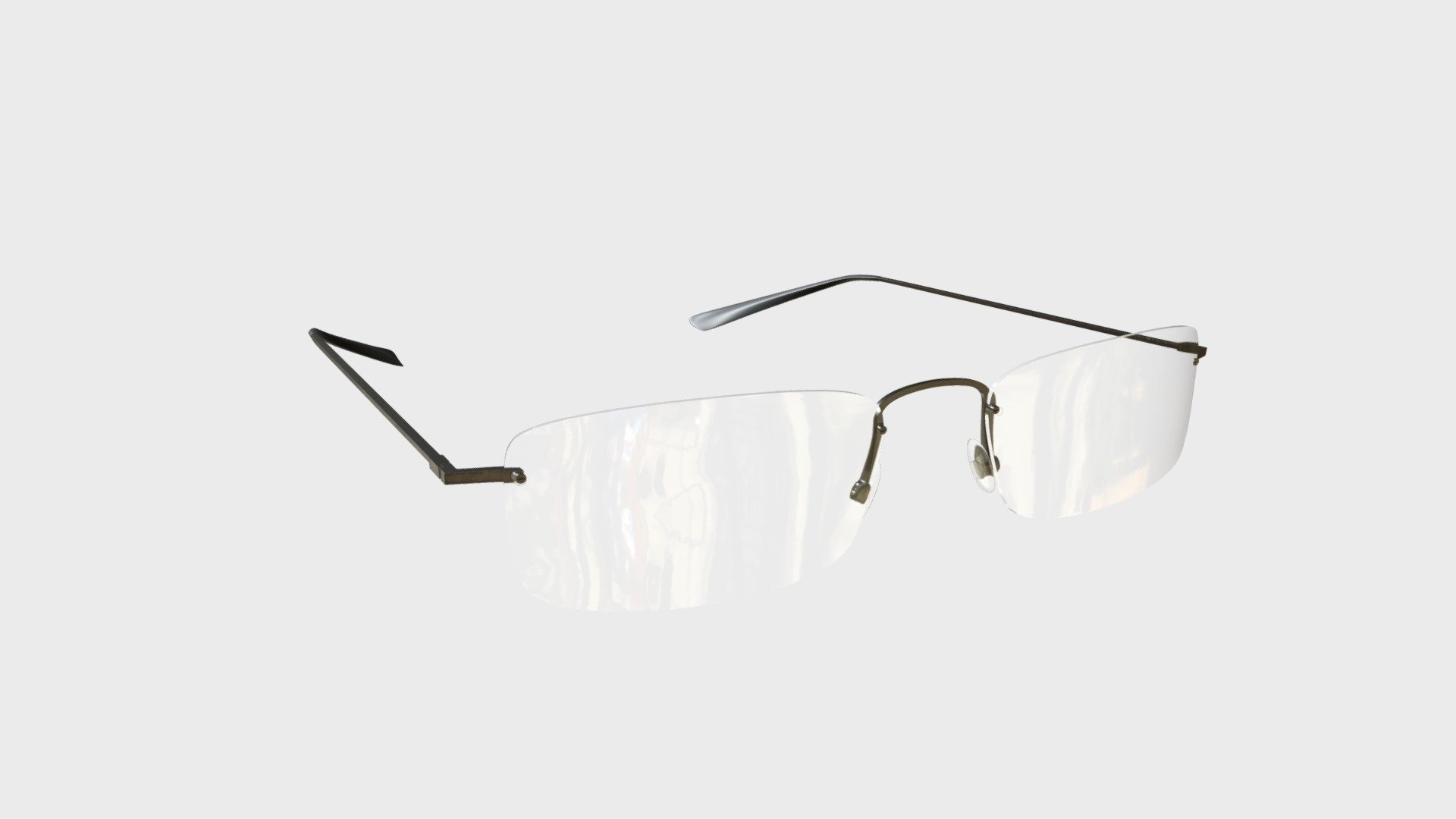 Glasses rimless 3d model