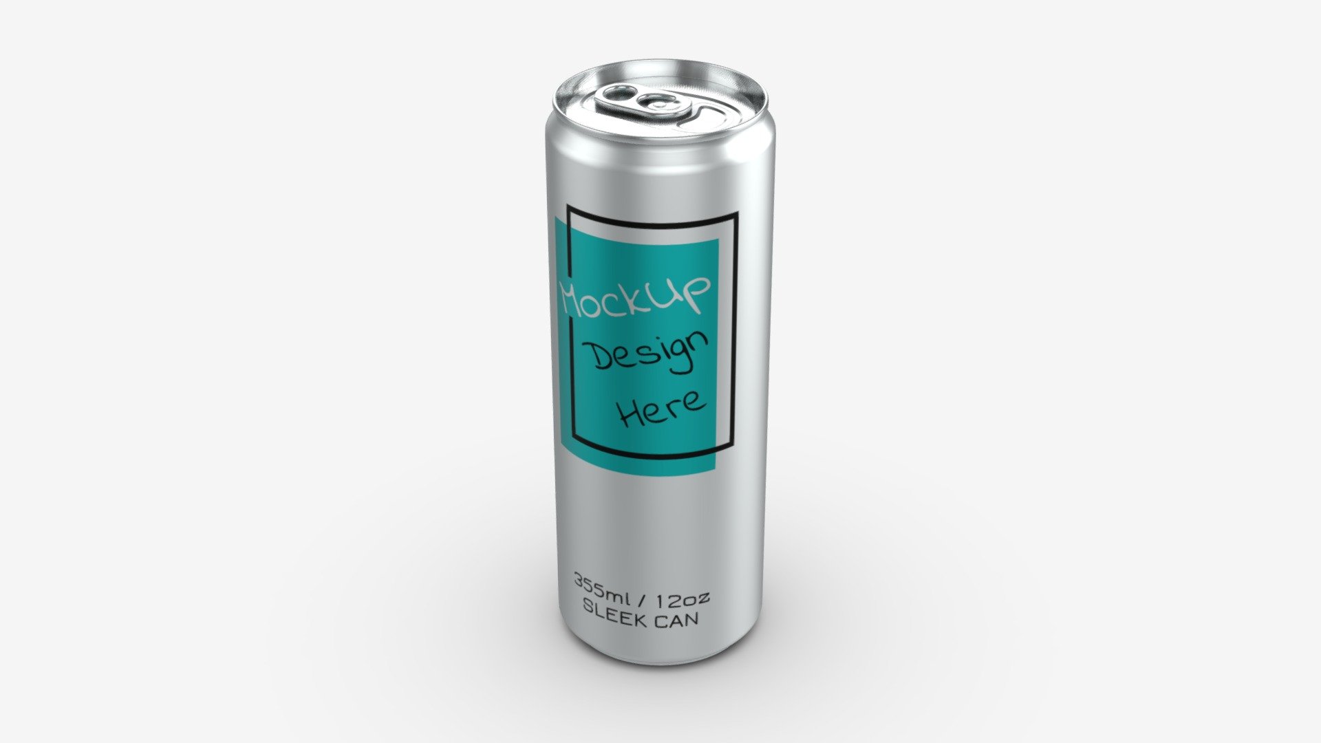 Sleek beverage can 355 ml 12 oz 3d model