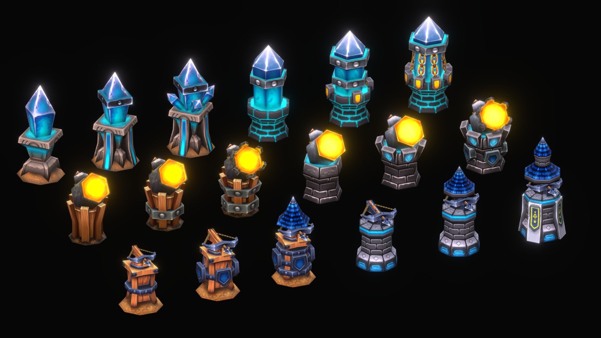 Tower Defence (set№1) 3d model