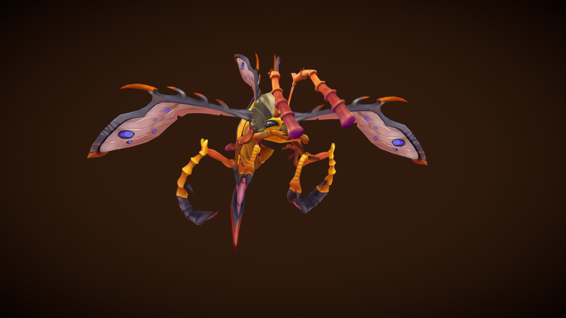 Stylized Fantasy Forest Wasp 3d model