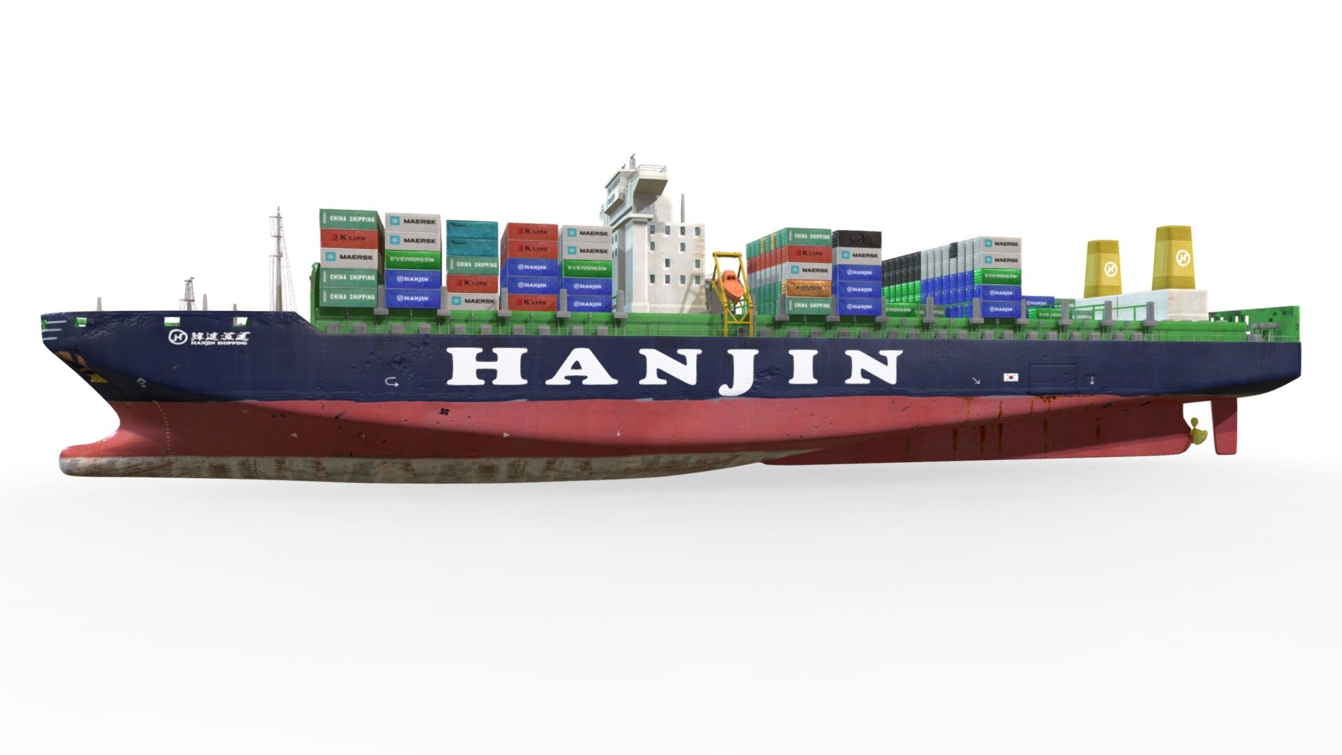 Hanjin Container Ship 3d model