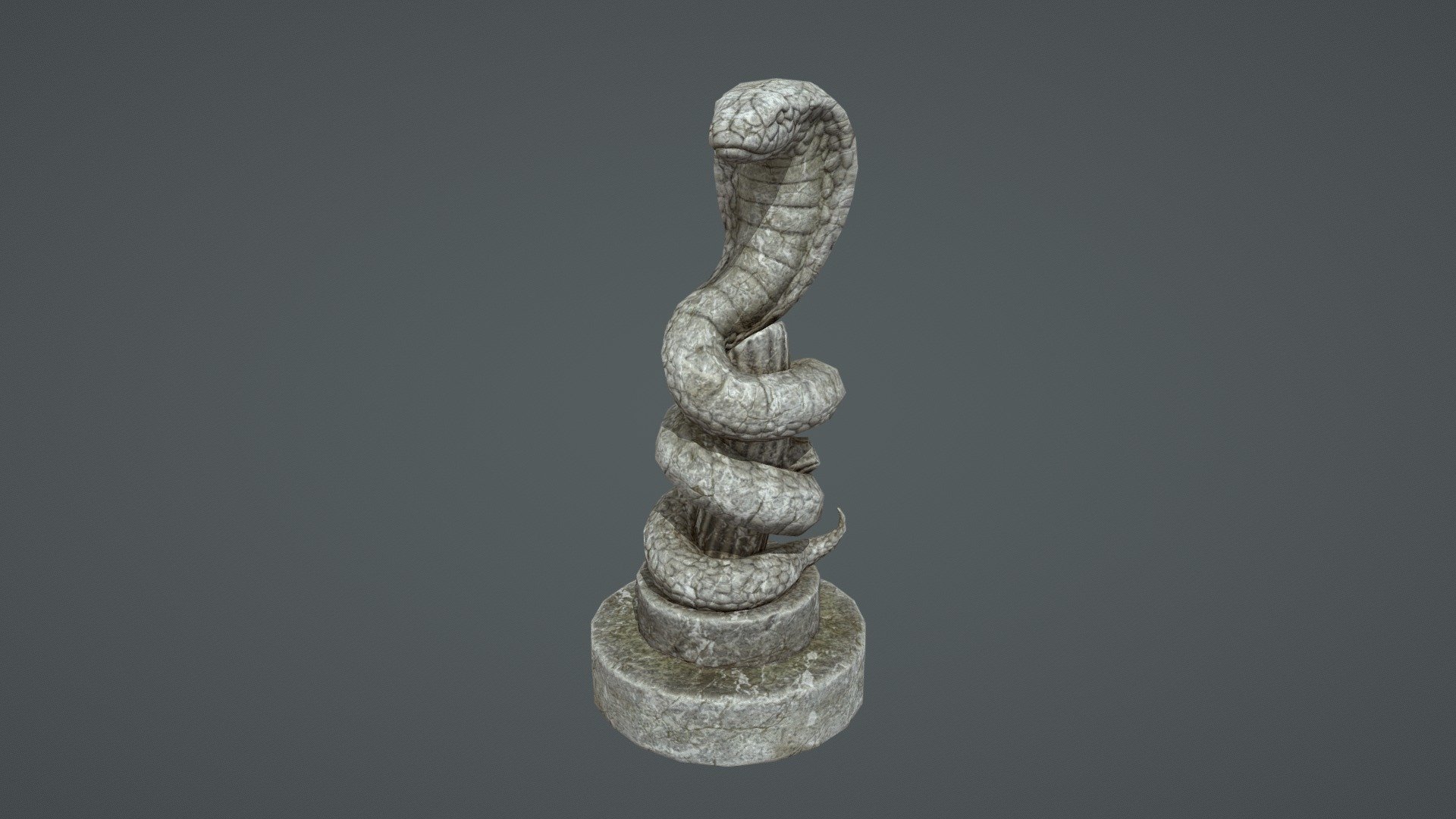 Snake Statue Aquarium Decoration 3d model