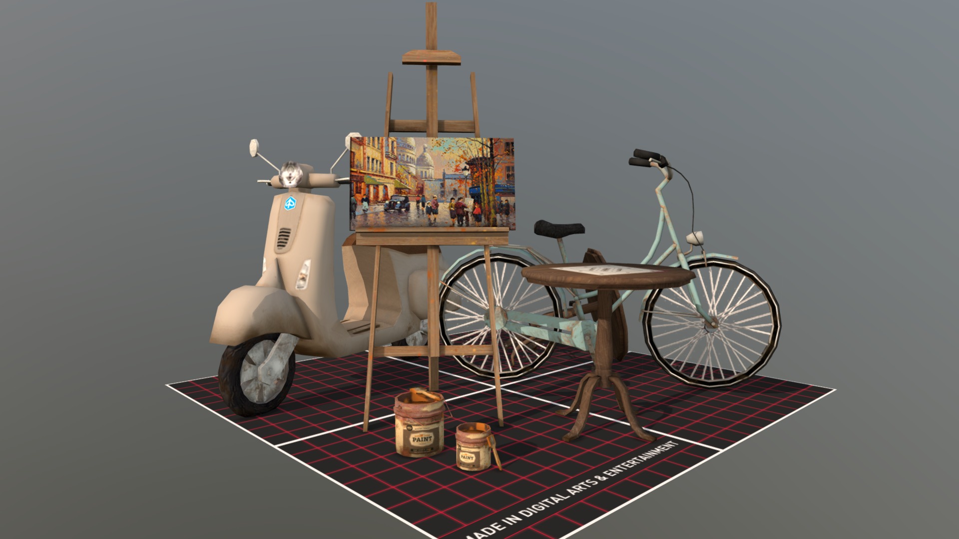 5 Props ~ Paris inspired 3d model