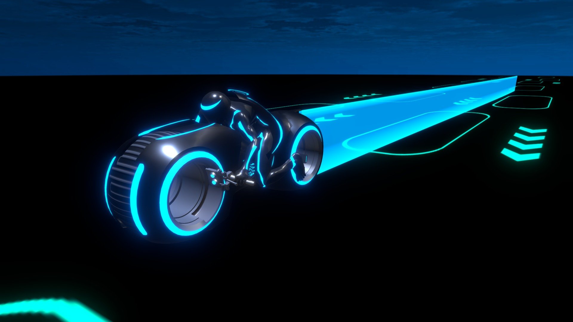 Tron Lightcycle Animation 3d model