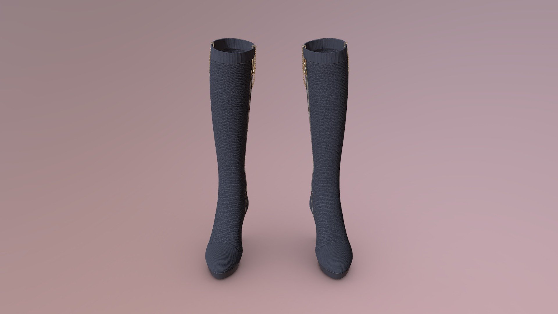 high heel boots 3d model