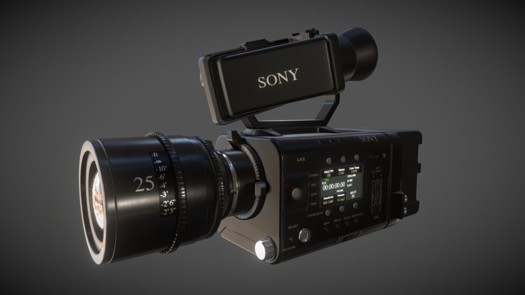 Sony PMW-F5 (Low Poly) v2 3d model