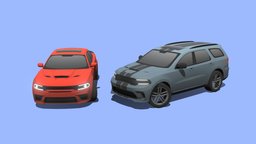 Stylized Dodge Hellcat car pack