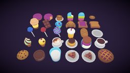 Low Poly Desserts