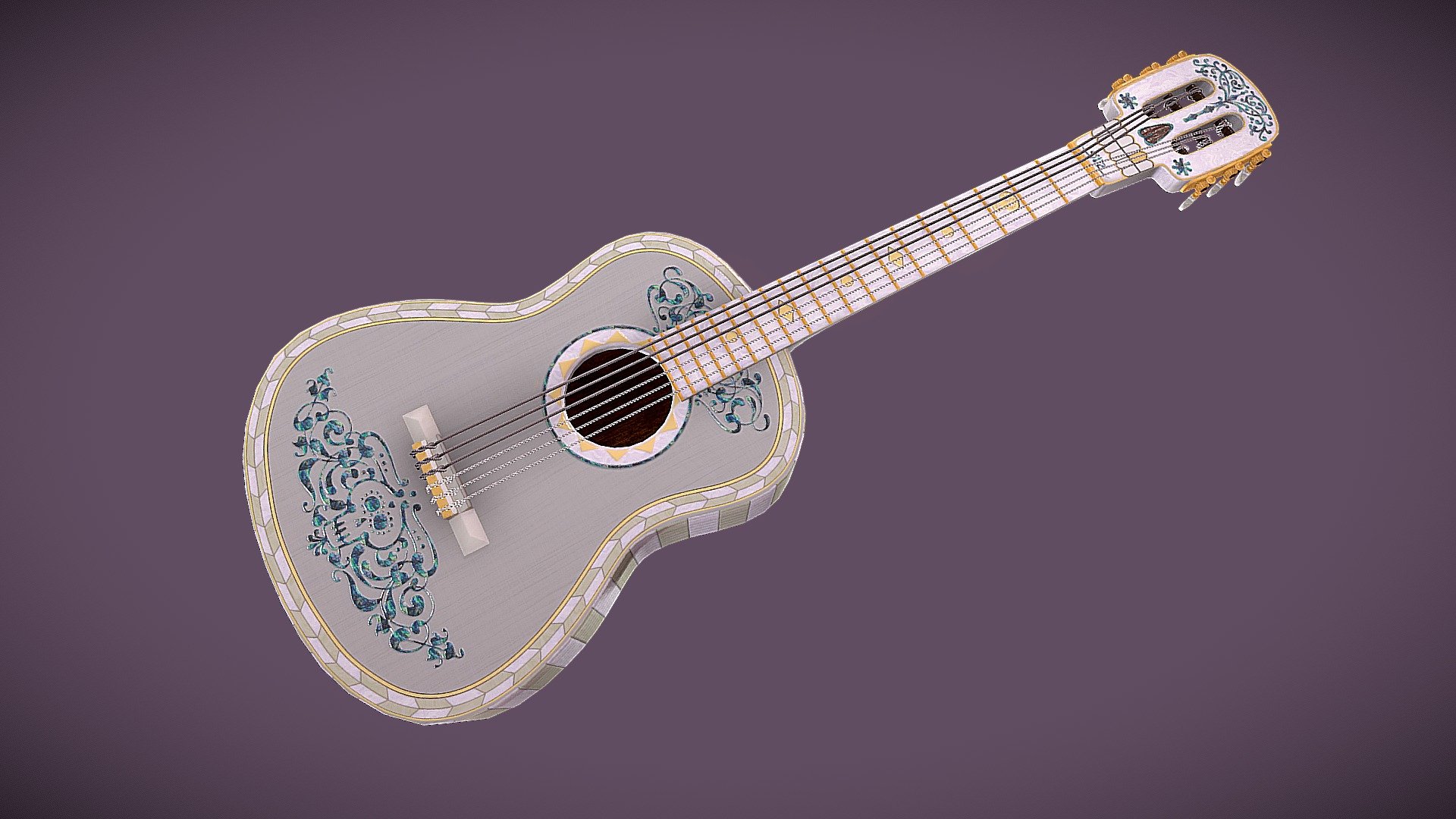 Disney Pixar Coco Guitar 3d model