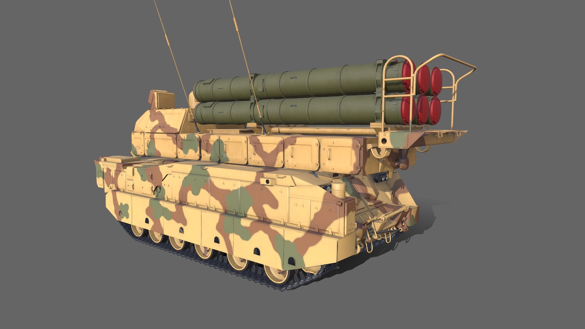 Buk M3E SA-17 Viking missile systems 3d model