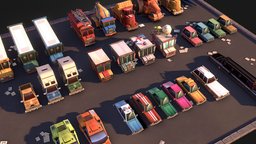 Stylized Urban Vehicles Set