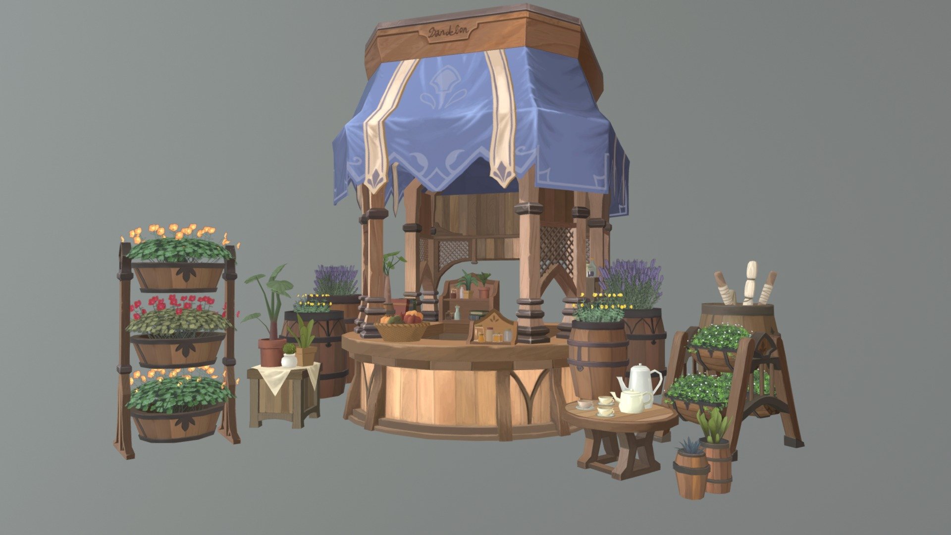 Flower Shop 3d model