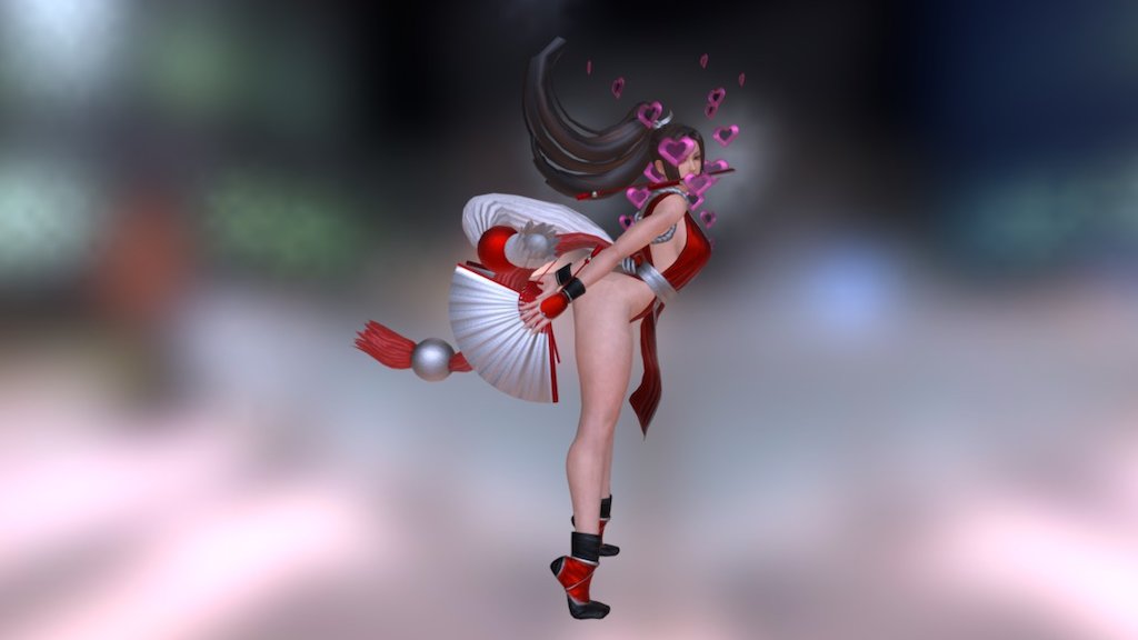 Mai Shiranui (the king of fighters) 3d model