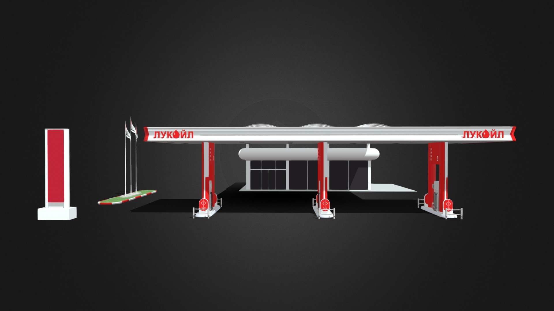 Gas Station 3d model