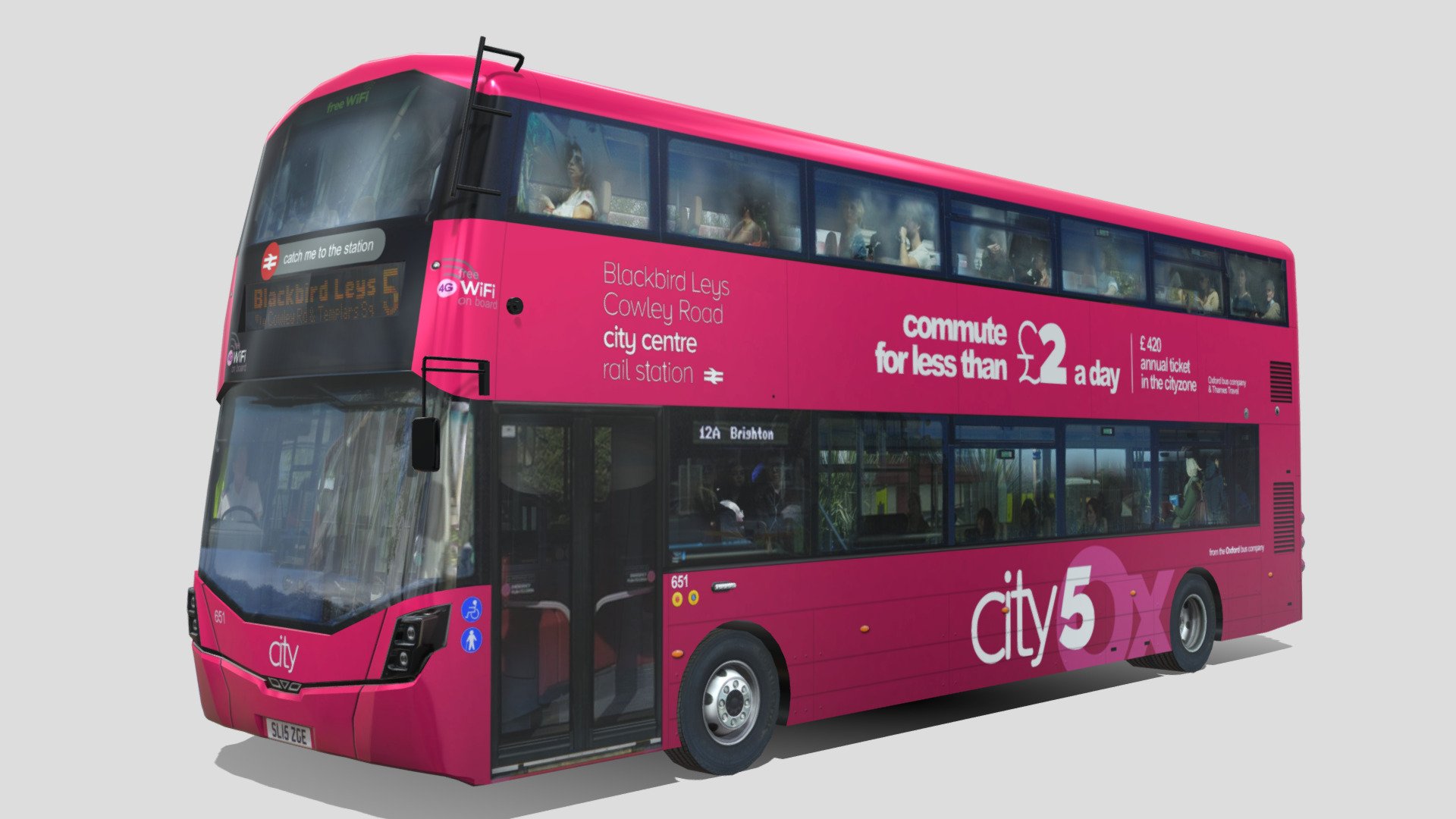 Wrightbus Streetdeck OX City 5 livery 3d model