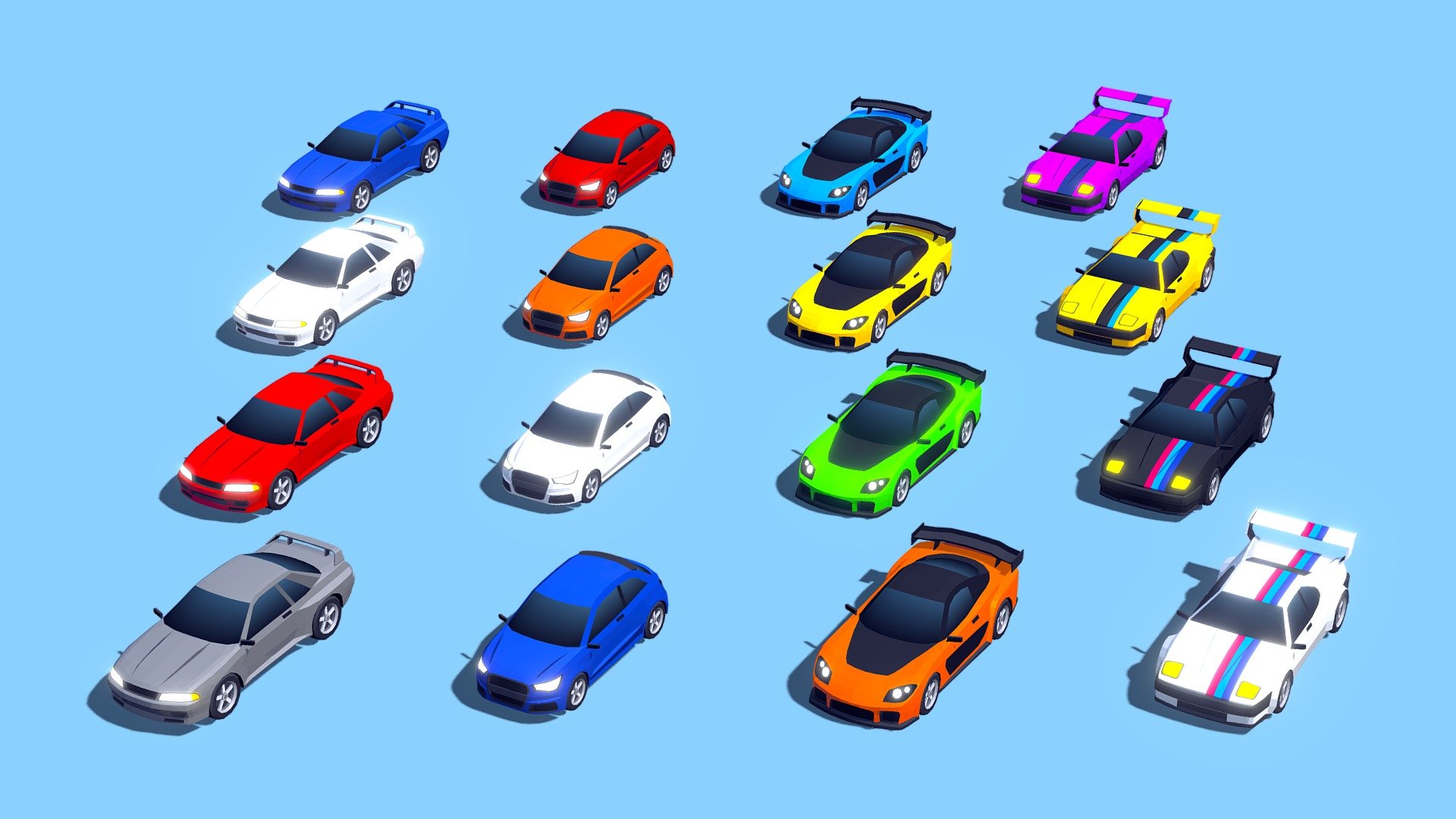 November 2022, Low Poly Cars 3d model