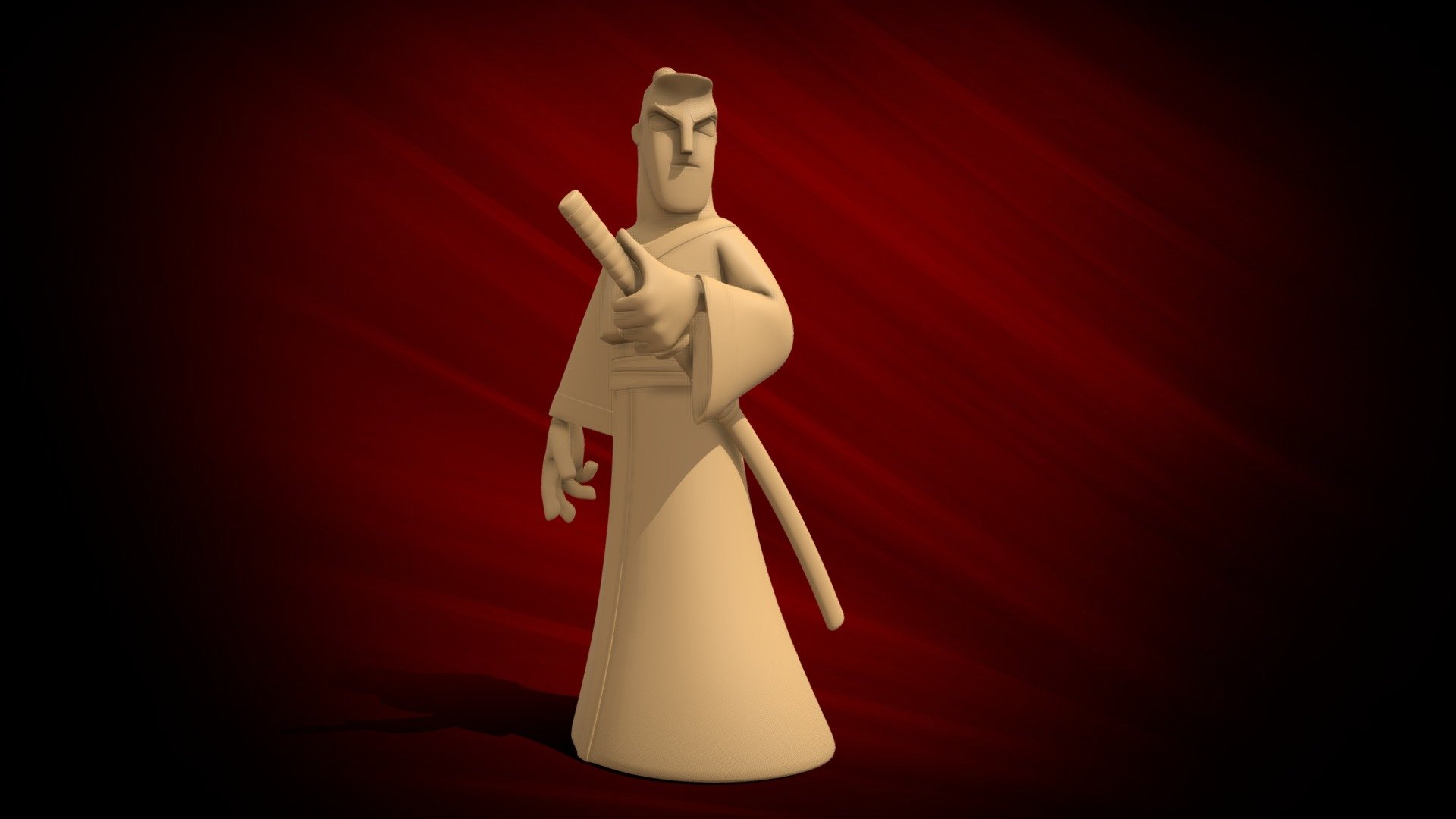 samurai Jack (3Dprint) 3d model