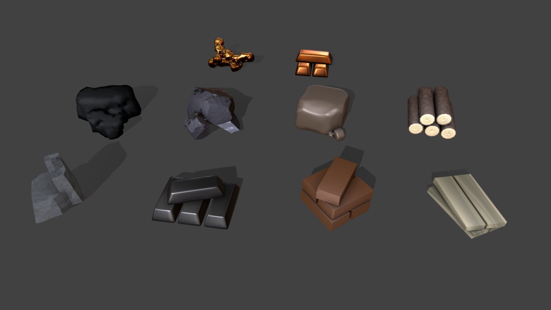 Game resources / Raw materials 3d model