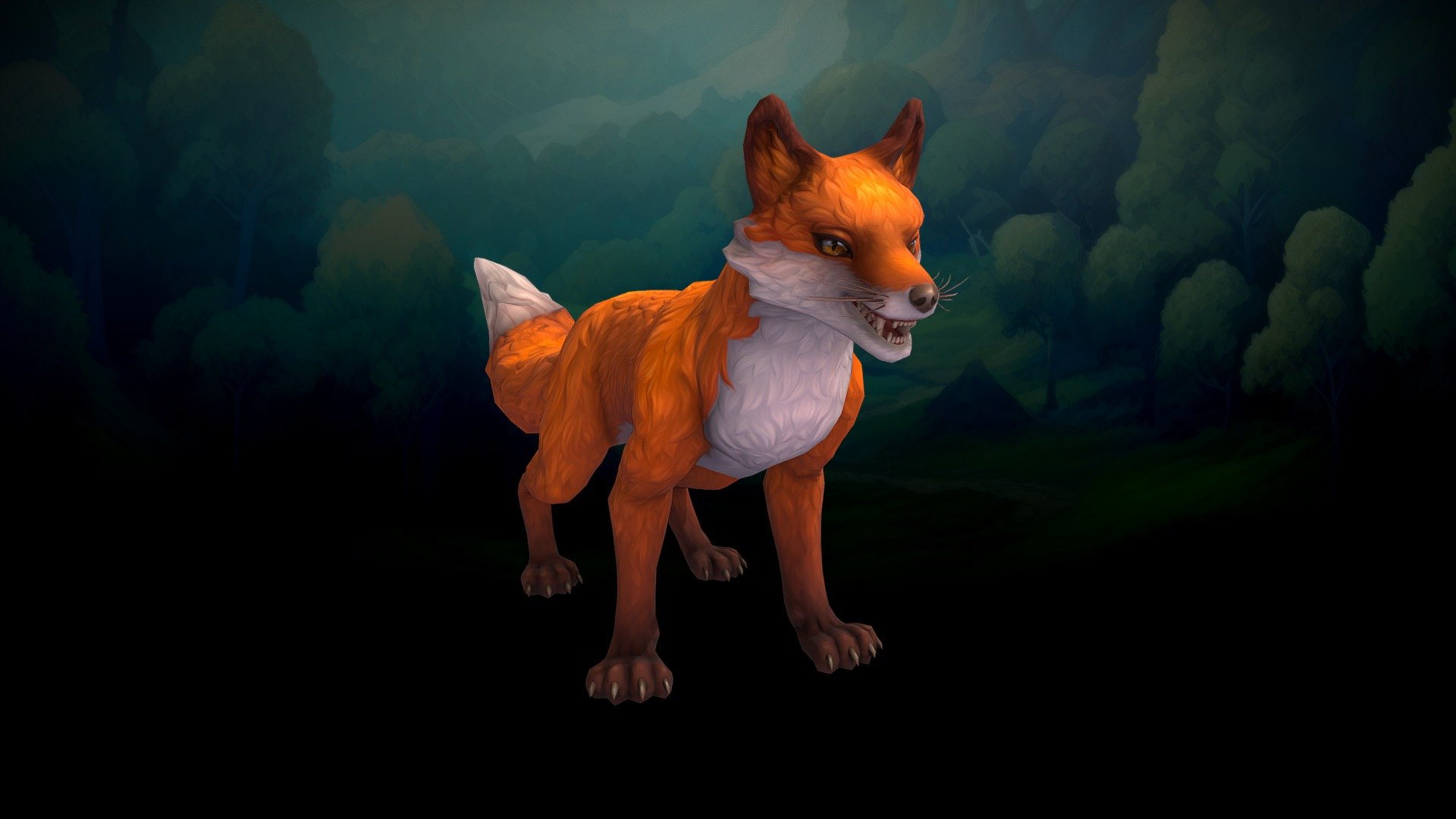 Stylized Fox 3d model