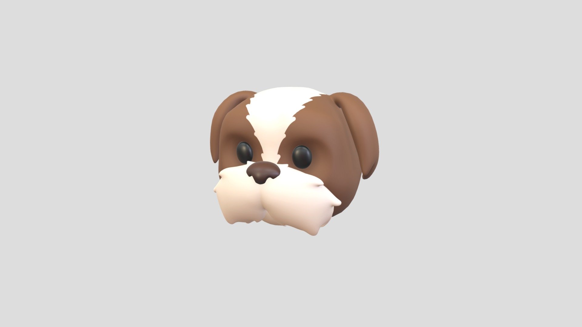 Prop190 Shih Tzu Dog Head 3d model