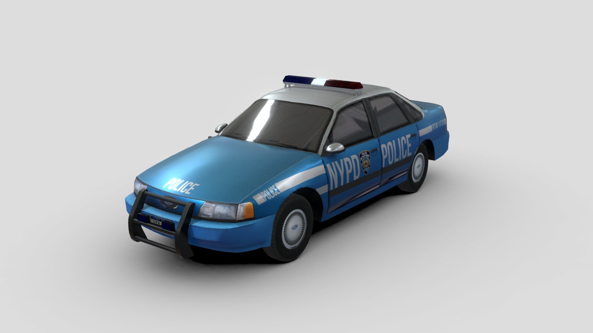 86 Ford Taurus G1 Police 3d model