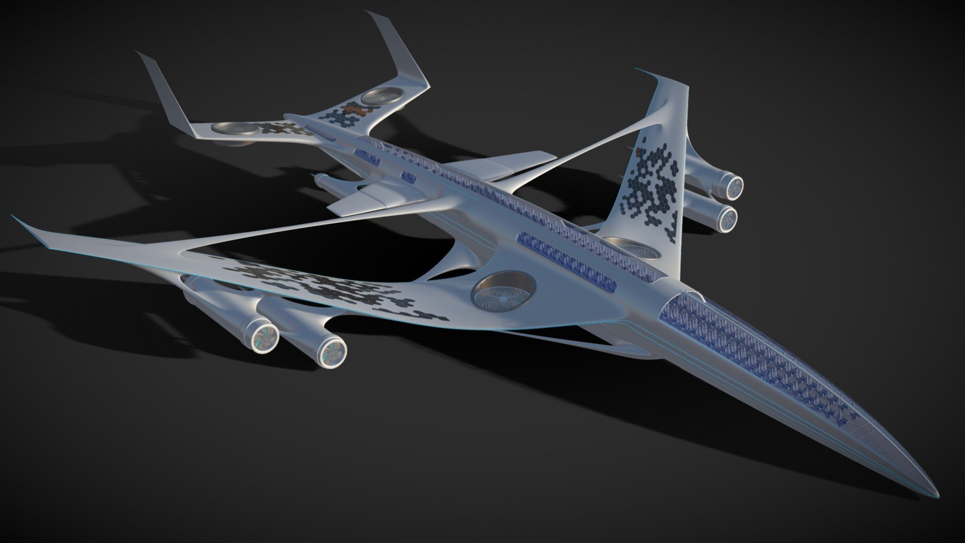 Futuristic Jet 3d model